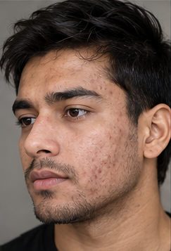 Before the skin treatment